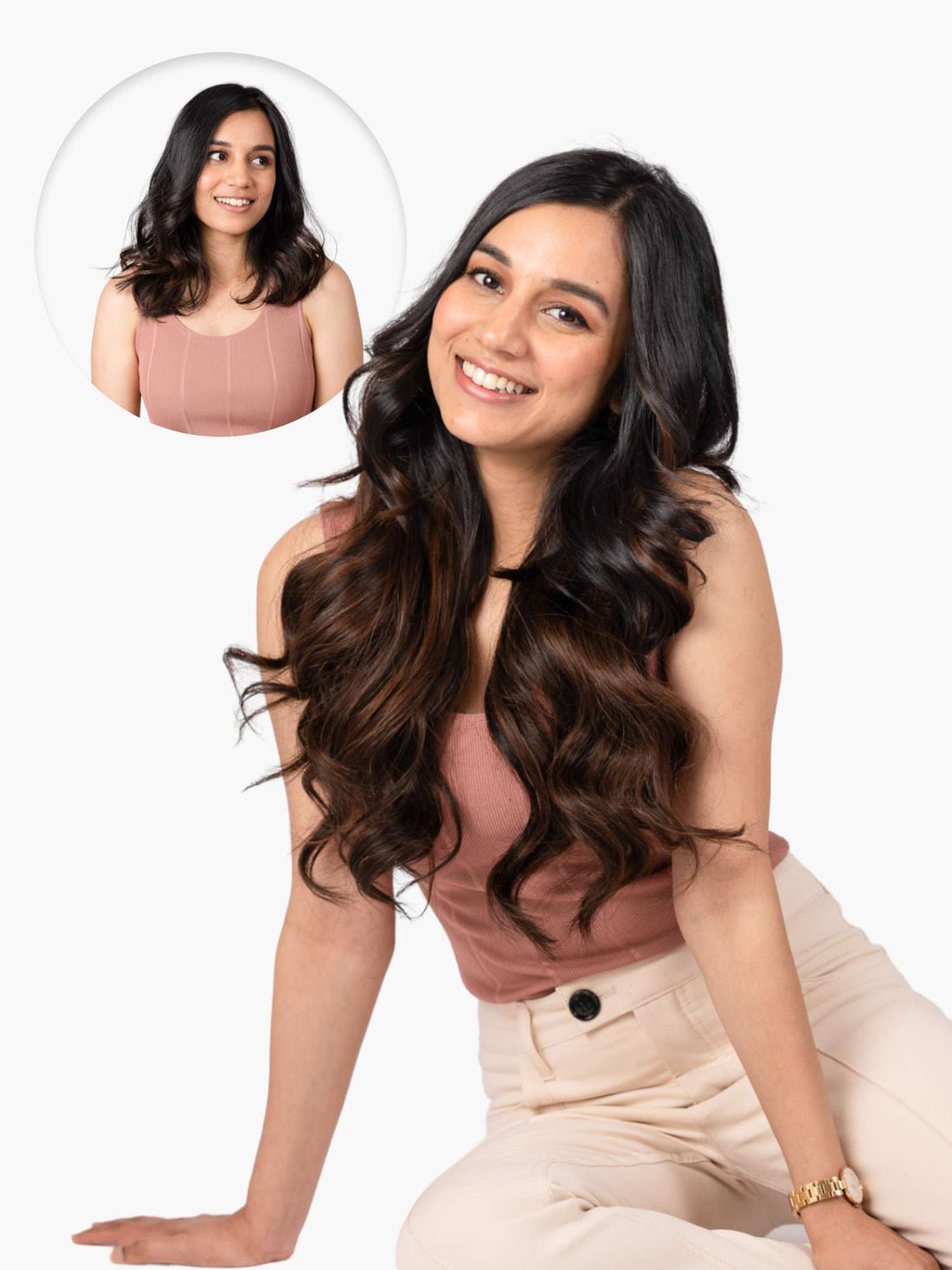 caramel-clip-in-set_132_c0fa56e9-1996-48e6-abe9-7392f70ffcd8 Set de 7 Extensiones Seamless con Clip – Balayage Caramelo Marrón - Imagen 1